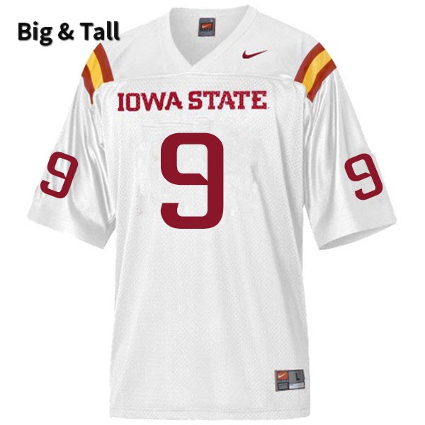 Iowa State Cyclones Men's #9 Joe Scates Nike NCAA Authentic White Big & Tall College Stitched Football Jersey ZD42L81OP